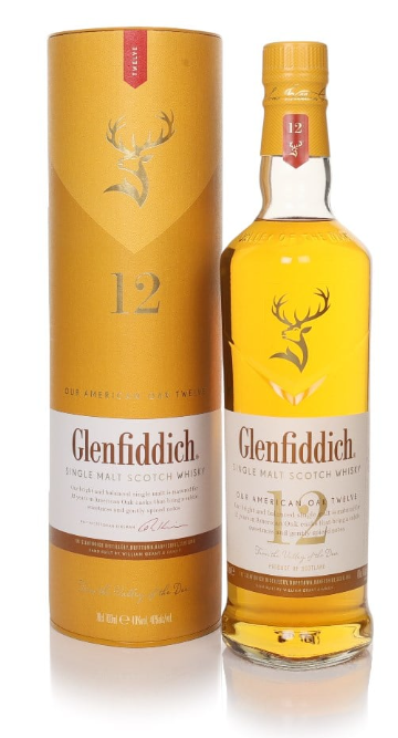Glenfiddich 12 Year Old American Oak Single Malt Scotch Whisky | 700ML