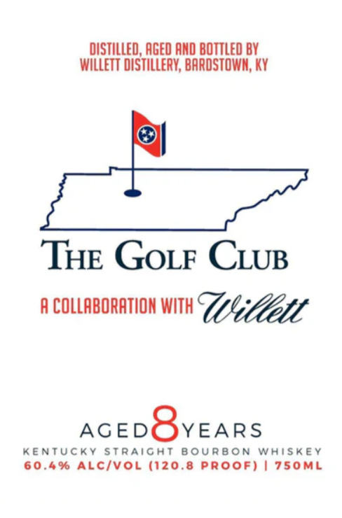 The Golf Club of Tennessee Willett 8 Year Old Kentucky Straight Bourbon Whiskey
