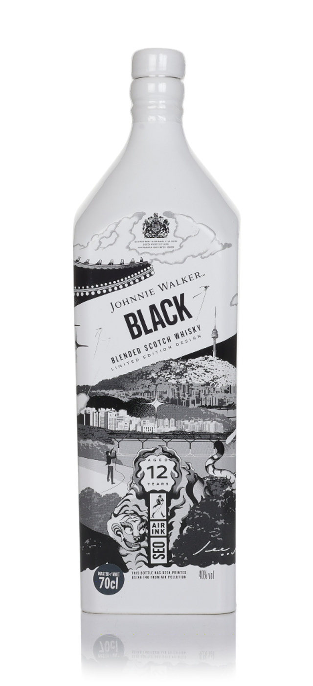 Johnnie Walker Black Label 12 Year Old - Air Ink Seoul Edition Blended Scotch Whisky | 700ML at CaskCartel.com
