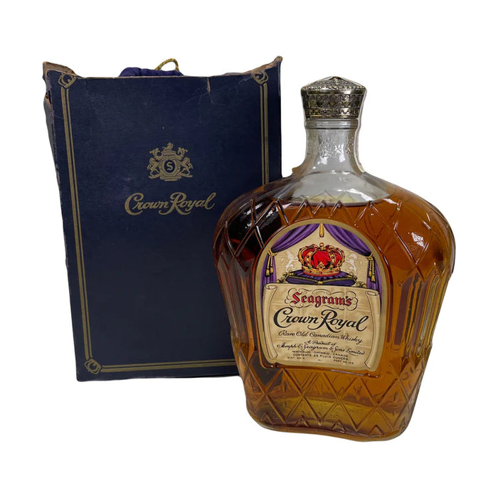 Crown Royal Rare Canadian Whisky 1960's Silver Capsule 25 ounces