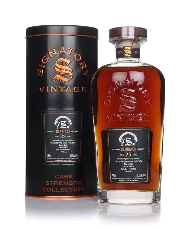Benriach 25 Year Old 2000 Cask #25632 - Cask Strength Collection (Signatory) Single Malt Scotch Whisky | 700ML at CaskCartel.com