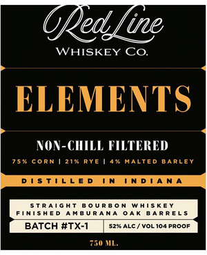 Red Line Elements Finished in Amburana Oak Barrels Straight Bourbon Whiskey at CaskCartel.com