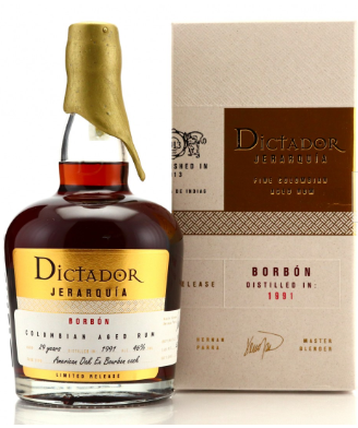 Dictador Jerarquia Borbon 29 Year Old American Oak & Ex Bourbon Cask 1991 | 700ML at CaskCartel.com