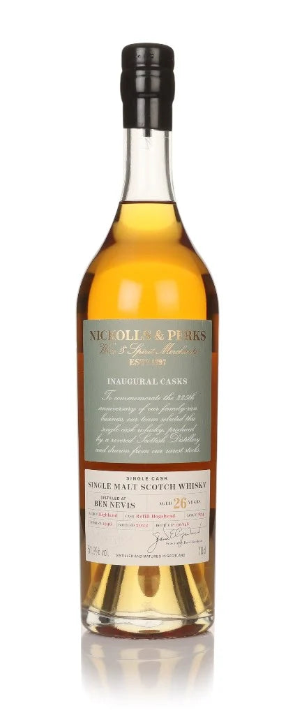 Ben Nevis 26 Year Old 1996 Cask #854 Inaugural Casks (Nickolls & Perks) Single Malt Scotch Whisky | 700ML at CaskCartel.com