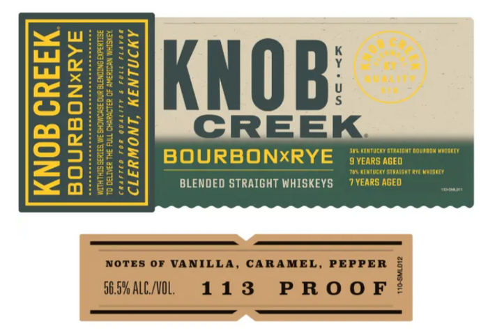 Knob Creek Bourbon X Rye Blended Straight Whiskeys