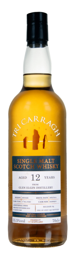 Tri Carragh Glen Elgin 12 Year Old 1st Fill Tawny Port Barrique Single Malt Scotch Whisky | 700ML at CaskCartel.com