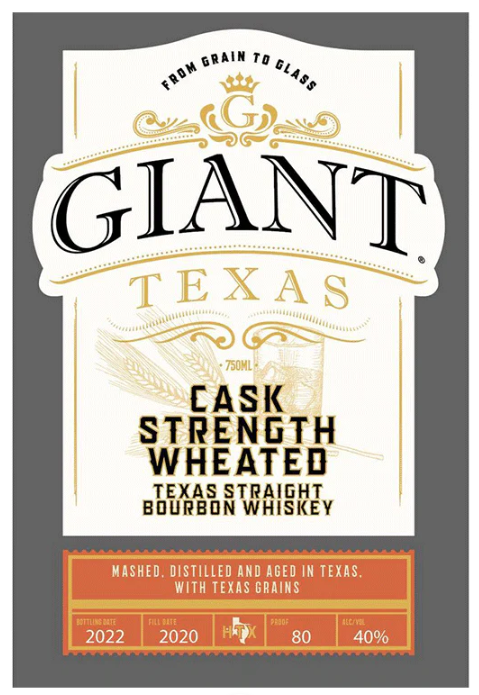 Giant Texas Cask Strength Wheated Texas Straight Bourbon Whisky