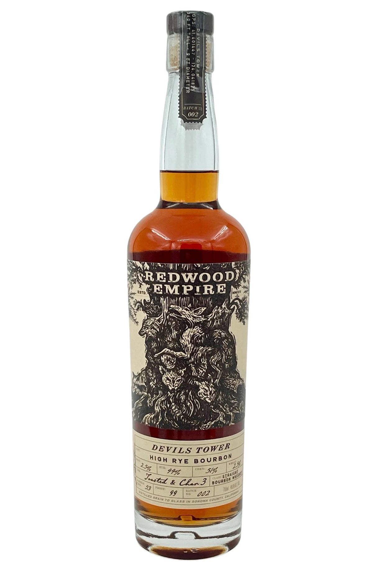Redwood Empire Devils Tower High Rye Batch #2 Bourbon Whiskey at CaskCartel.com