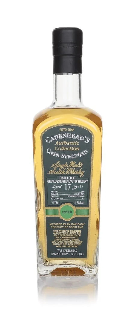 Glenlossie 17 Year Old 2008 - Cadenhead's Authentic Collection Single Malt Scotch Whisky | 700ML at CaskCartel.com