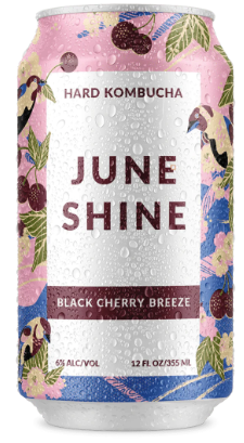 Juneshine Black Cherry Breeze Kombucha | (6)*355ML at CaskCartel.com