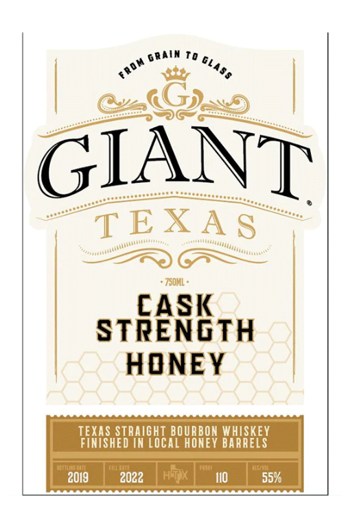 Giant Texas Texas Cask Strength Honey Finish Straight Bourbon Whisky
