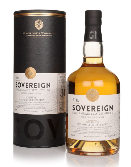 Strathclyde 34 Year Old 1990 Cask #20243 The Sovereign Hunter Laing Single Grain Scotch Whisky | 700ML at CaskCartel.com