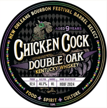 Chicken Cock New Orleans Bourbon Festival Barrel Select Whiskey