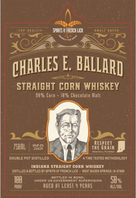Spirits of French Lick Charles E. Ballard Bottled in Bond Straight Corn Whiskey at CaskCartel.com