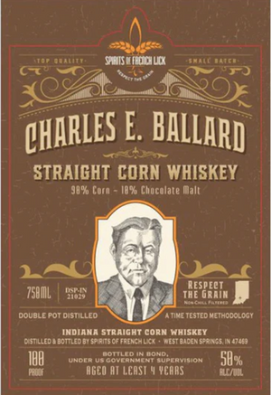 Spirits of French Lick Charles E. Ballard Bottled in Bond Straight Corn Whiskey at CaskCartel.com