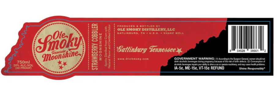 Ole Smoky Strawberry Cobbler Moonshine at CaskCartel.com