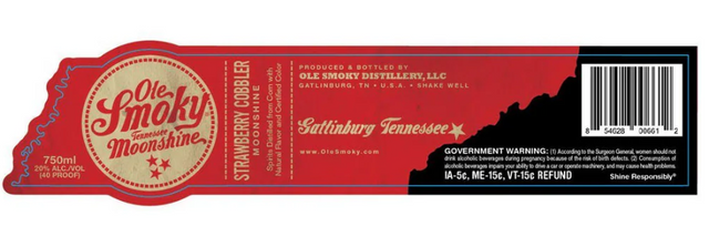 Ole Smoky Strawberry Cobbler Moonshine at CaskCartel.com