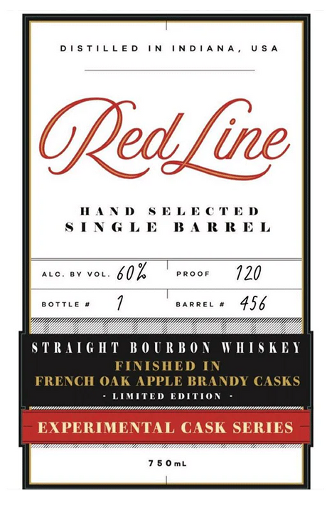 Red Line Experimental Cask Finished in French Oak Apple Brandy Casks Straight Bourbon Whiskey at CaskCartel.com