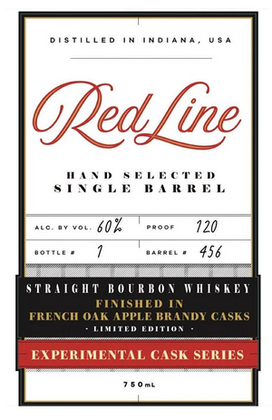 Red Line Experimental Cask Finished in French Oak Apple Brandy Casks Straight Bourbon Whiskey at CaskCartel.com