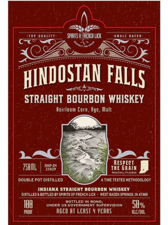 Spirits of French Lick Hindostan Falls Bottled in Bond Indiana Straight Bourbon Whiskey