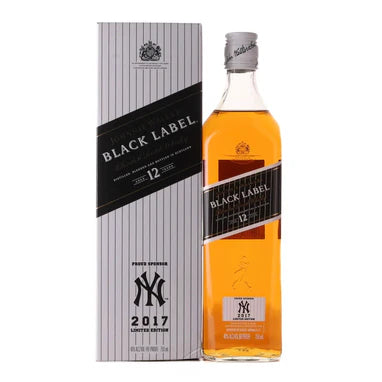 2017 Johnnie Walker 12 Year Old Black Label New York Yankees Edition Blended Scotch Whisky at CaskCartel.com