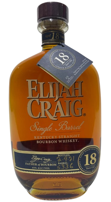Elijah Craig 18 Year Old 2021 Single Barrel #5336 Kentucky Straight Bourbon Whiskey at CaskCartel.com