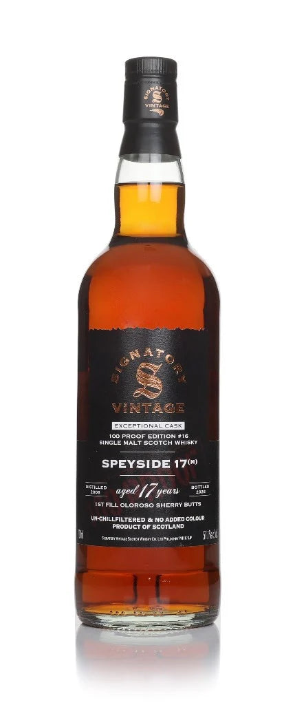 Speyside (M) 17 Year Old 2008 Exceptional Cask - 100 Proof Edition #16 (Signatory) Single Malt Scotch Whisky | 700ML at CaskCartel.com