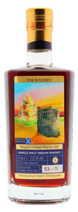 Amrut Permutations Series III First Fill Ruby Port Barrique Cask 6 Year Old Indian Single Malt Whisky | 700ML at CaskCartel.com
