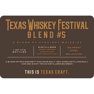Texas Whiskey Festival Blend #5 | 375ML at CaskCartel.com