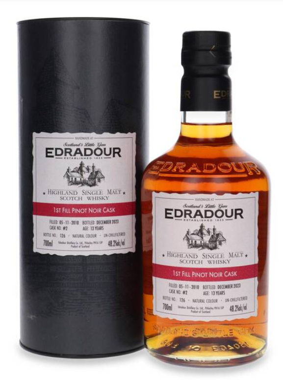 Edradour 13 Year Old 2010 - Bottled 2023 1st Fill Pinot Noir Cask Single Malt Scotch Whisky | 700ML at CaskCartel.com