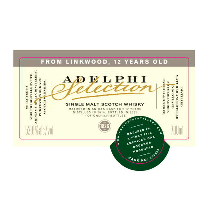 Adelphi Selections Linkwood 2010 Year Old Rare Single Malt Scotch Whisky | 700ML