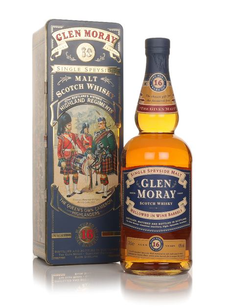 Glen Moray 16 Year Old - Highland Regiments The Queen's Own Cameron Highlanders - 1990s Single Malt Scotch Whisky | 700ML at CaskCartel.com