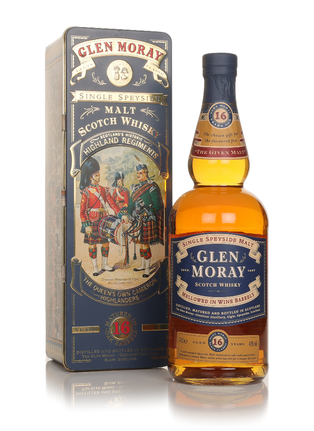 Glen Moray 16 Year Old - Highland Regiments The Queen's Own Cameron Highlanders - 1990s Single Malt Scotch Whisky | 700ML at CaskCartel.com