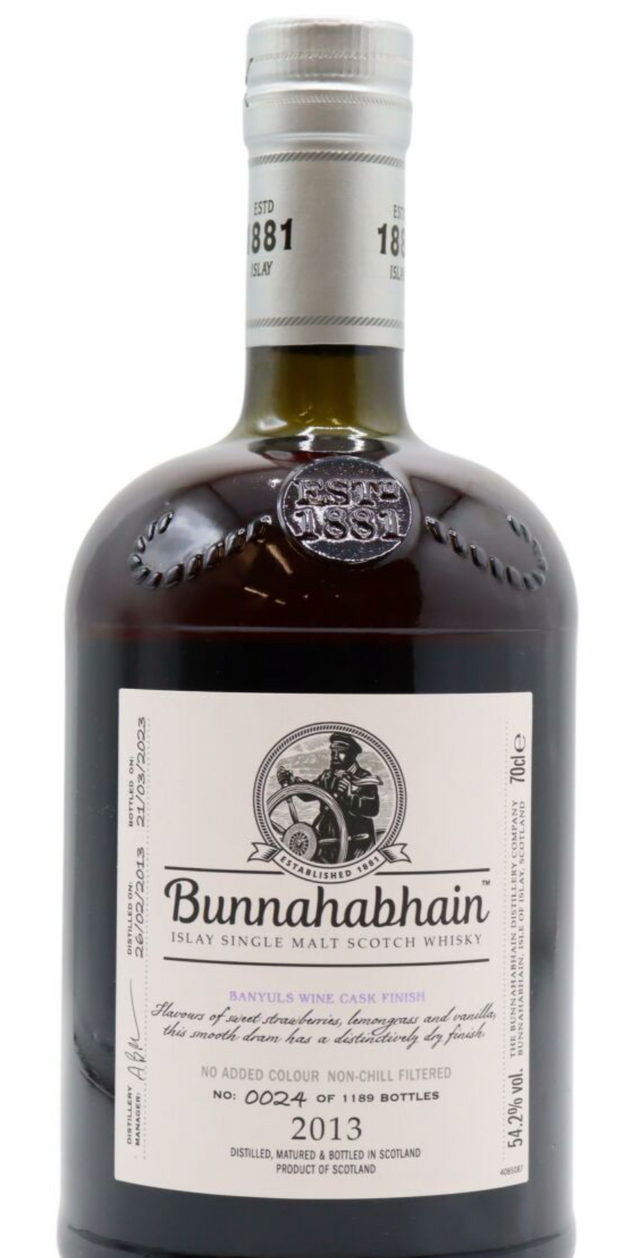 Bunnahabhain Banyuls Wine Cask Finish 2013 10 Year Old Islay Single Malt Scotch Whisky | 700ML at CaskCartel.com