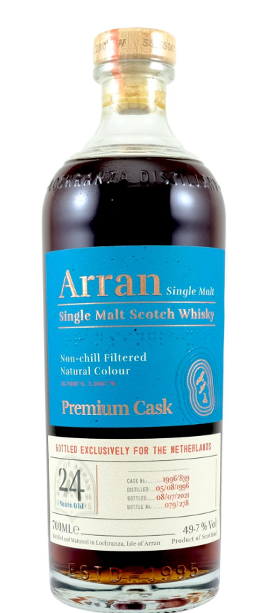 Arran 24 Year Old 1996 Exclusive For The Netherlands Cask #839 Single Malt Scotch Whisky | 700ML at CaskCartel.com