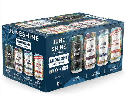 Juneshine Hard Kombucha Midnight Variety Pack | (8)*355ML