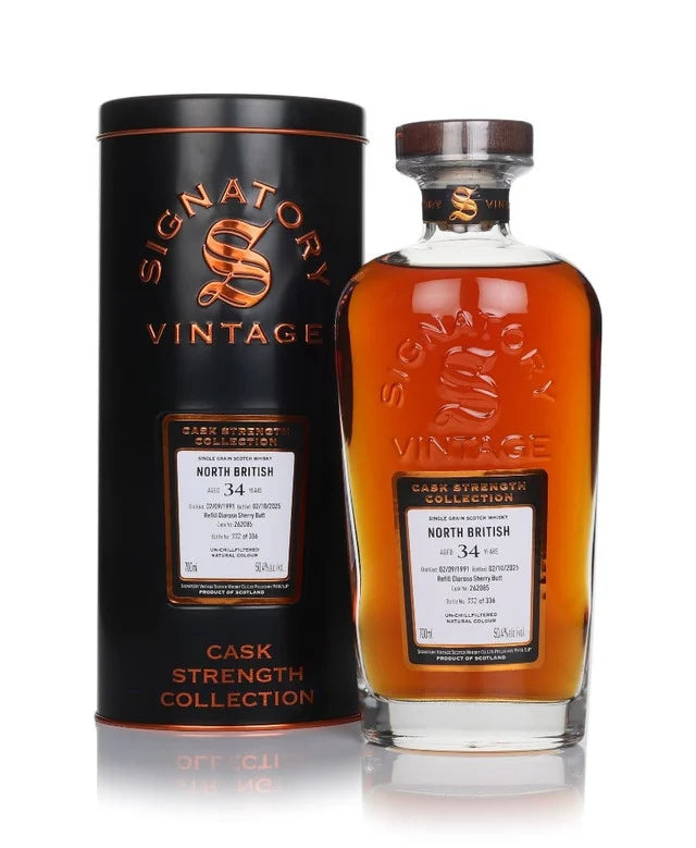 North British 34 Year Old 1991 Cask #262085 - Cask Strength Collection (Signatory) Single Grain Scotch Whisky | 700ML at CaskCartel.com