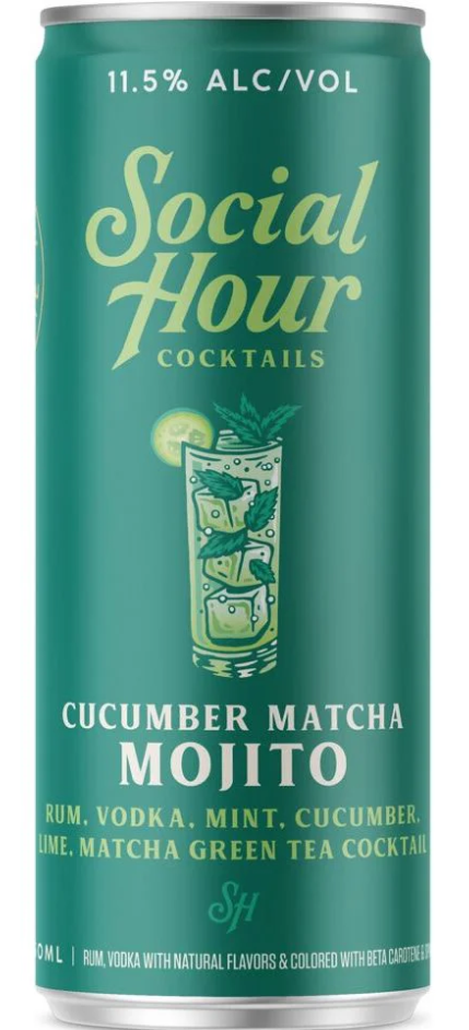 Social Hour Cucumber Matcha Mojito Cocktail | 250ML