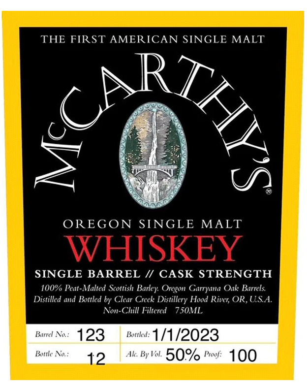 McCarthy’s 6 Year Old Single Barrel Oregon Finished in Cognac Casks Single Malt Whisky at CaskCartel.com