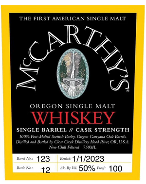 McCarthy’s 6 Year Old Single Barrel Oregon Finished in Cognac Casks Single Malt Whisky at CaskCartel.com