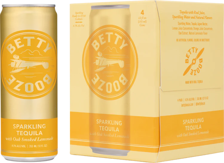 Betty Booze Sparkling Tequila With Smoked Lemonade | (4)*355ML at CaskCartel.com