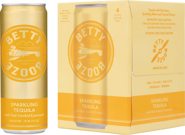 Betty Booze Sparkling Tequila With Smoked Lemonade | (4)*355ML at CaskCartel.com