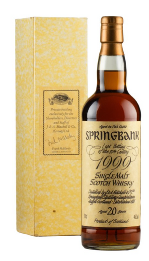 Springbank 20 Year Old Last Bottling of the Century 1999 Single Malt Scotch Whisky | 700ML at CaskCartel.com