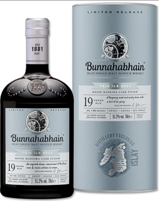 Bunnahabhain | 19 Year Old | Moine Madeira Cask Finish | Islay Single Malt Scotch Whisky | 2024 Fèis Ìle Limited Release | 700ML at CaskCartel.com