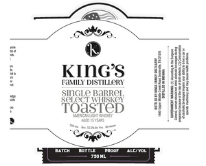 King’s Family 15 Year Old Toasted Single Barrel Select Light Whiskey at CaskCartel.com