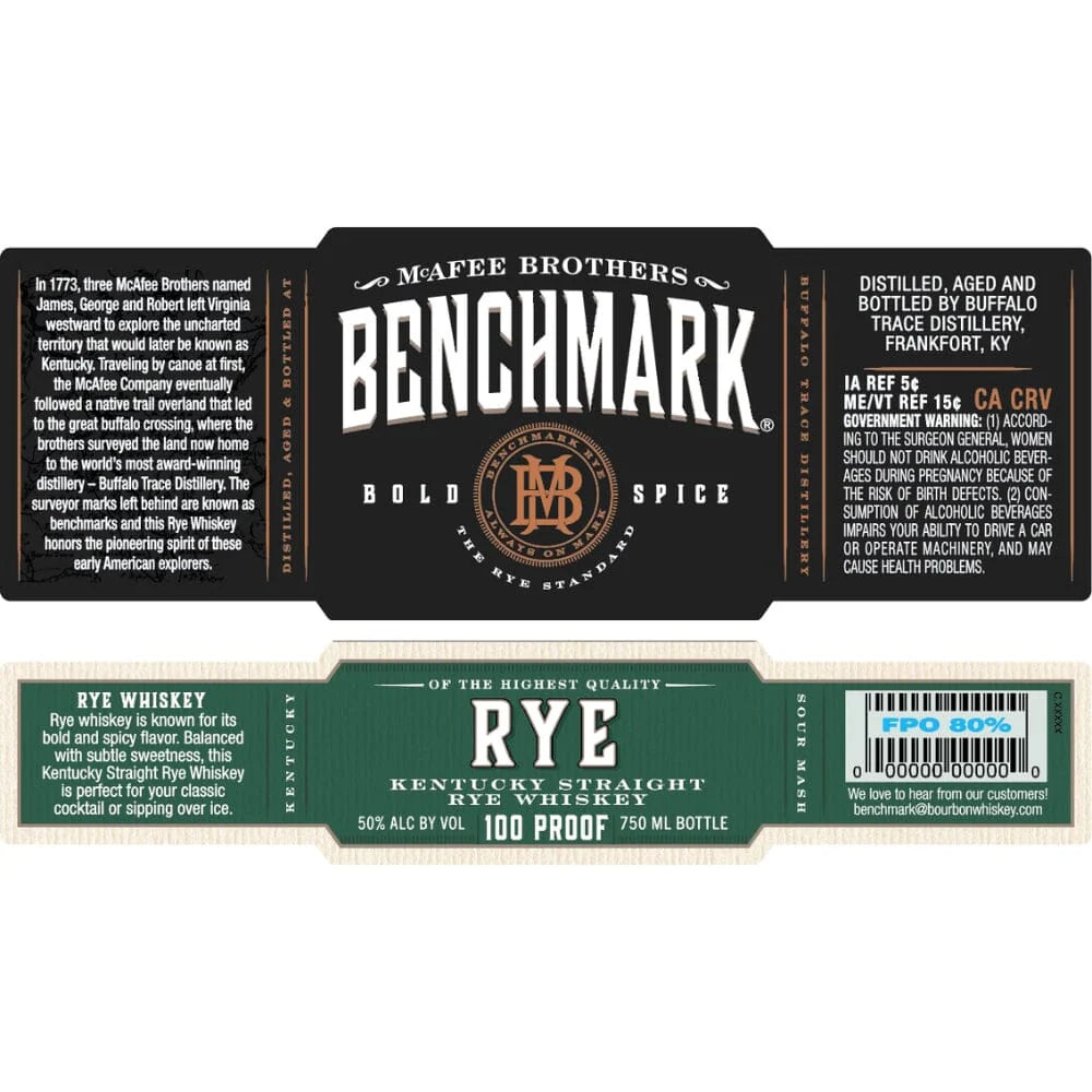 Benchmark Kentucky Straight Rye Whiskey at CaskCartel.com