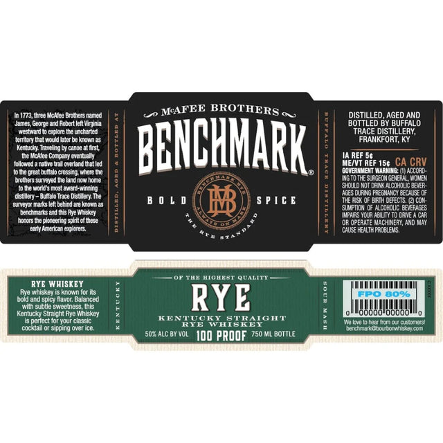 Benchmark Kentucky Straight Rye Whiskey at CaskCartel.com