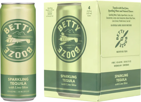 Betty Booze Sparkling Tequila With Lime Shiso | (4)*355ML at CaskCartel.com