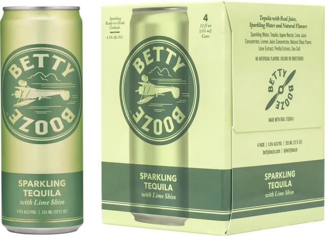 Betty Booze Sparkling Tequila With Lime Shiso | (4)*355ML at CaskCartel.com