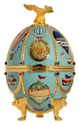 Imperial Collection Faberge Egg Light Blue Balloons Vodka | 700ML at CaskCartel.com